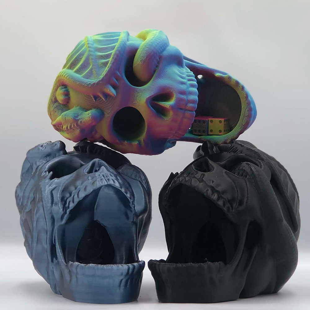 Skull Dice Set - 5-Piece Grinning Skull Resin Dice For Games & Halloween